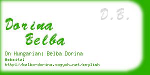 dorina belba business card